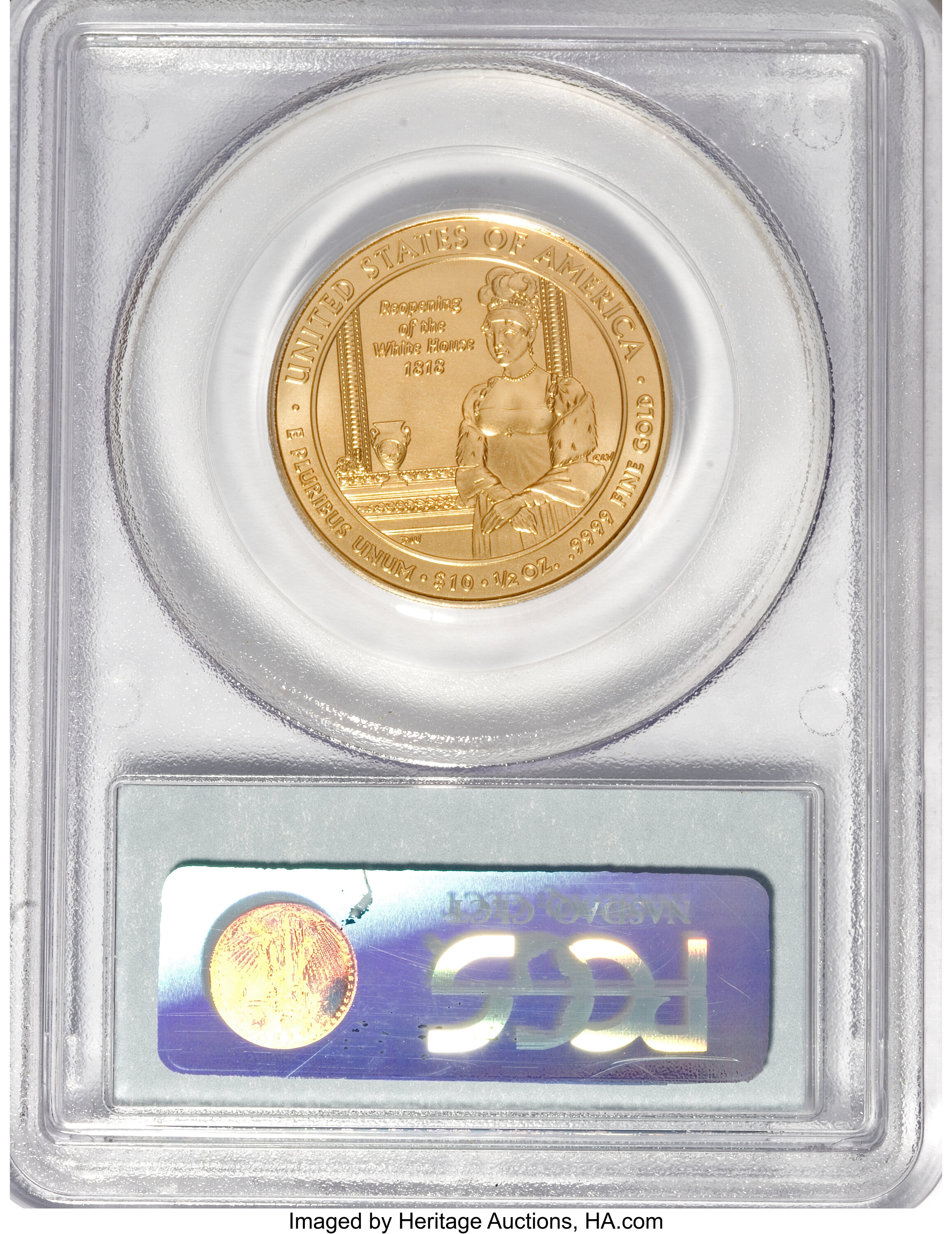 image for: 2008-W $10 Elizabeth Monroe MS69 PCGS. PCGS Population (26/32). NGC Census: (0/0).   (#395696)...