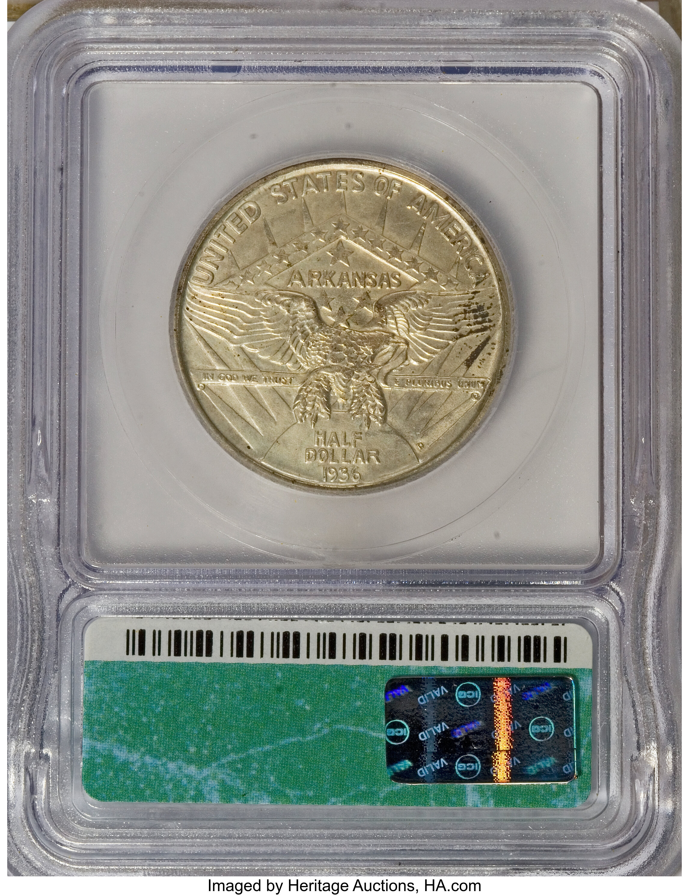 1936-D 50c Arkansas XF40 CAC thumbnail 6