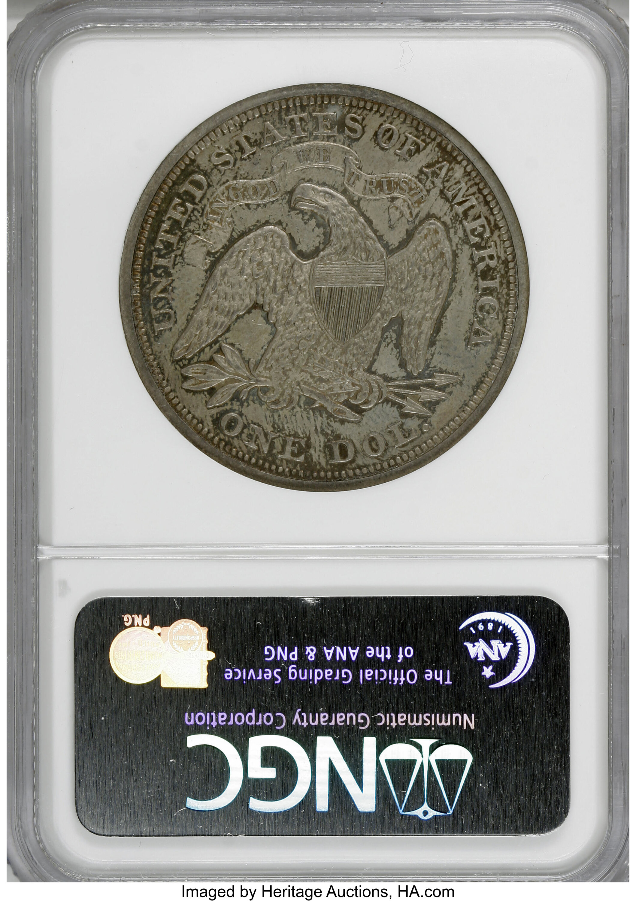 image for: 1865 $1 Dollar, Judd-434, Pollock-507, Low R.7, PR63 NGC....