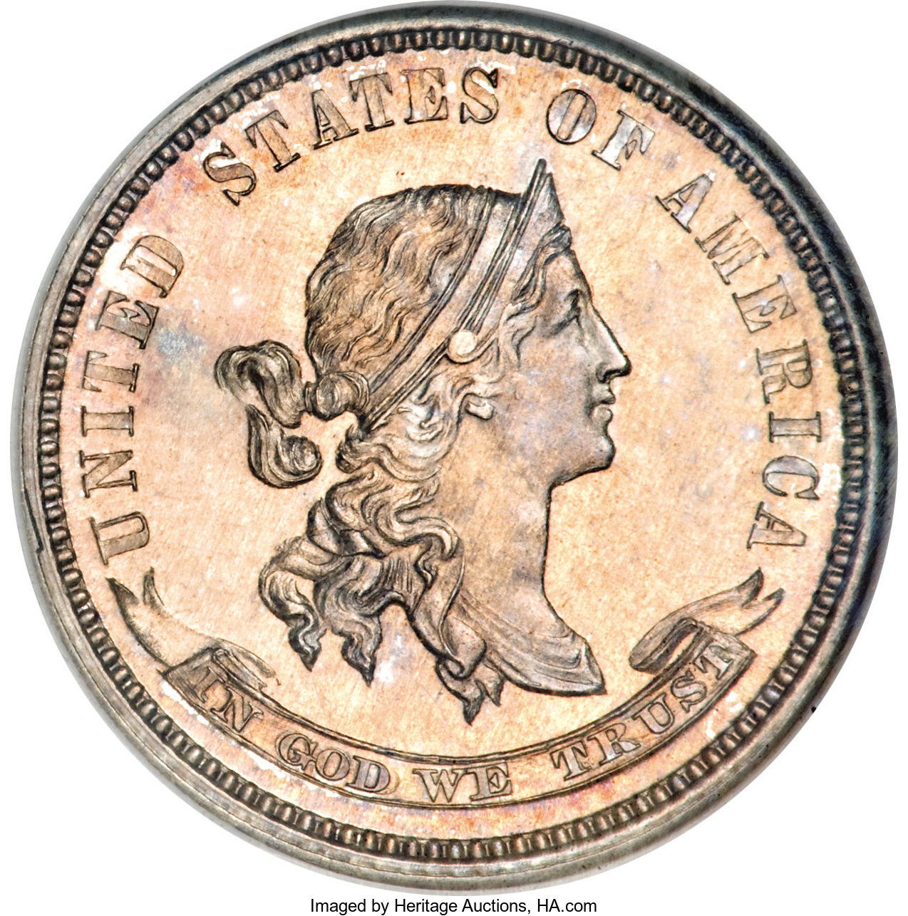 image for: 1869 10C Standard Silver Ten Cents, Judd-703, Pollock-782, High R.6, PR64 NGC....