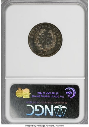 image for: 1869 25C Standard Silver Quarter Dollar, Judd-722, Pollock-803, High R.6, PR66 NGC....