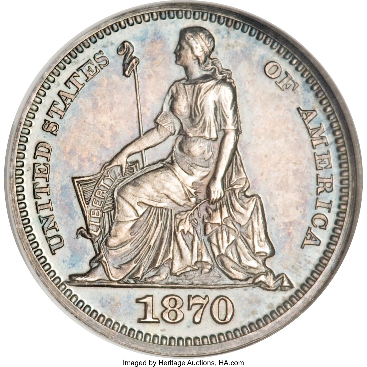 image for: 1870 H10C Standard Silver Half Dime, Judd-810, Pollock-898, High R.7, PR66 Cameo NGC....