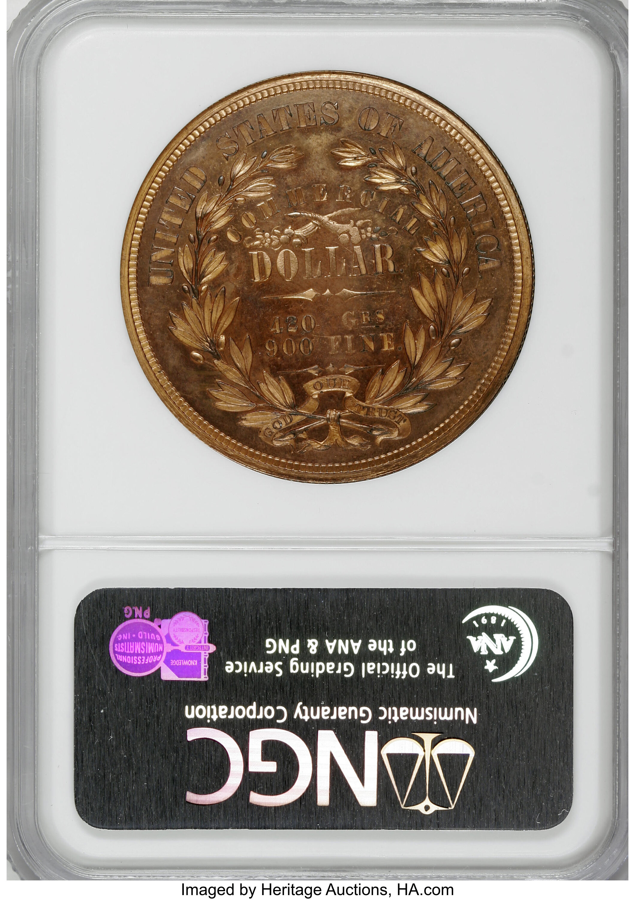 image for: 1871 T$1 Commercial Dollar, Judd-1156, Pollock-1300, High R.7, PR66 Red NGC....