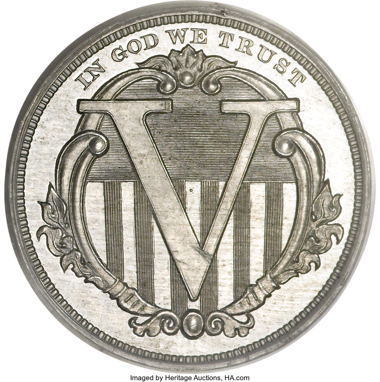 image for: 1867 5C Five Cents, Judd-561, Pollock-622, R.5, PR63 PCGS....