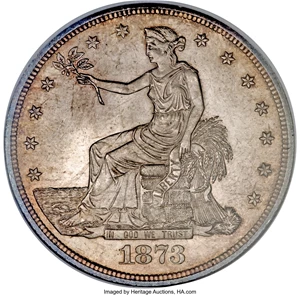 image for: 1873 T$1 MS66 NGC....