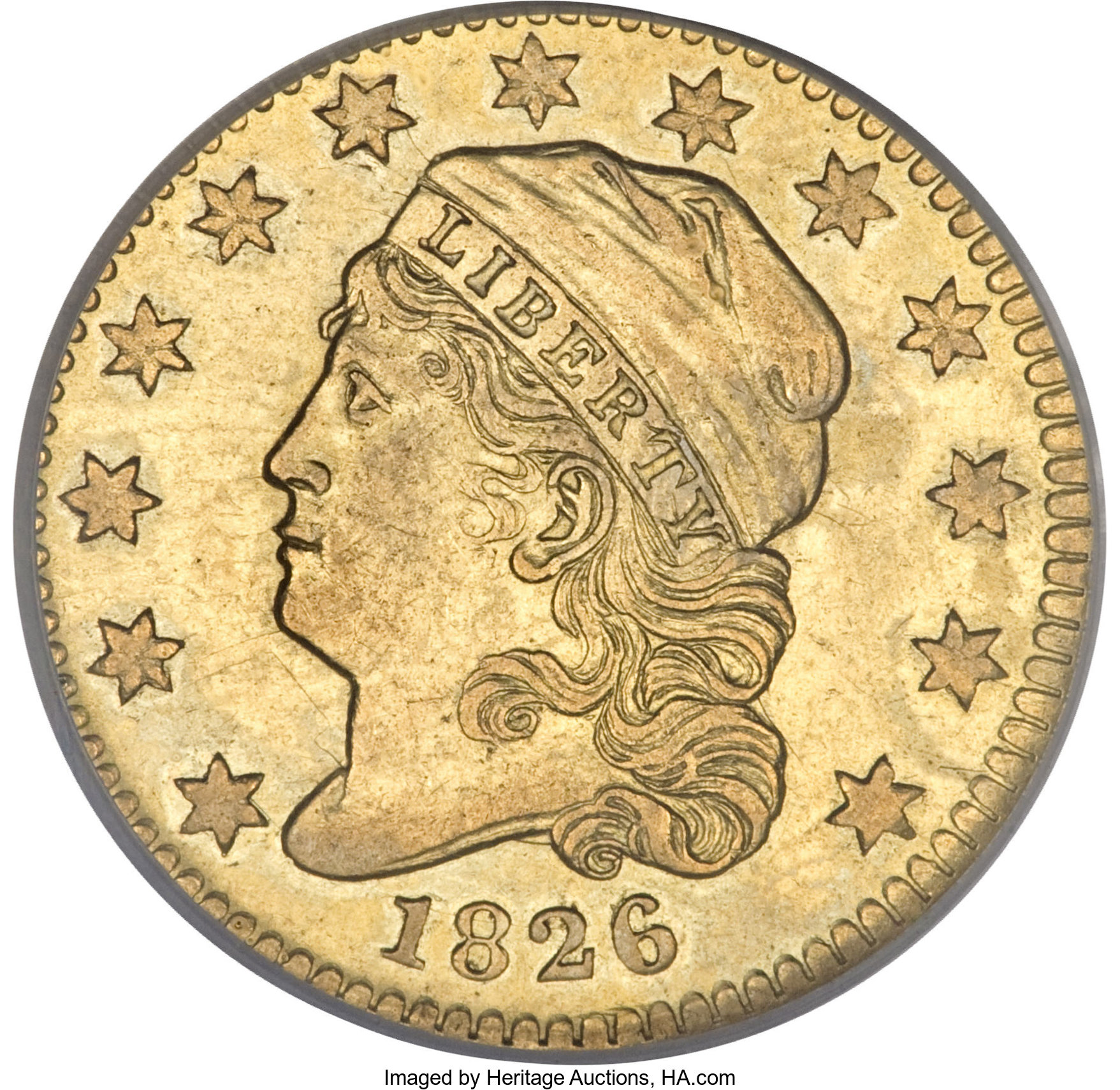 image for: 1826/5 $2 1/2 AU50 PCGS. CAC....