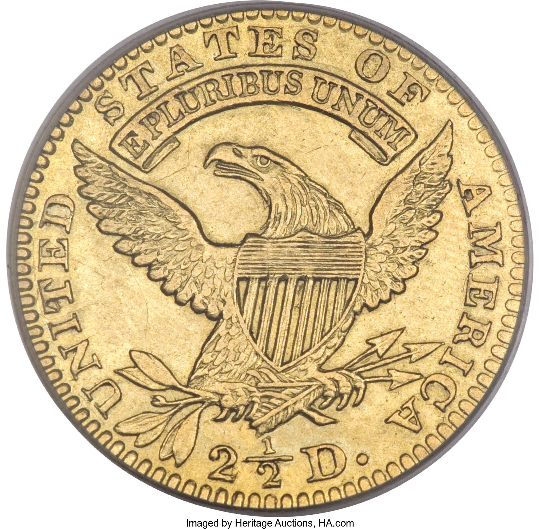 image for: 1826/5 $2 1/2 AU50 PCGS. CAC....