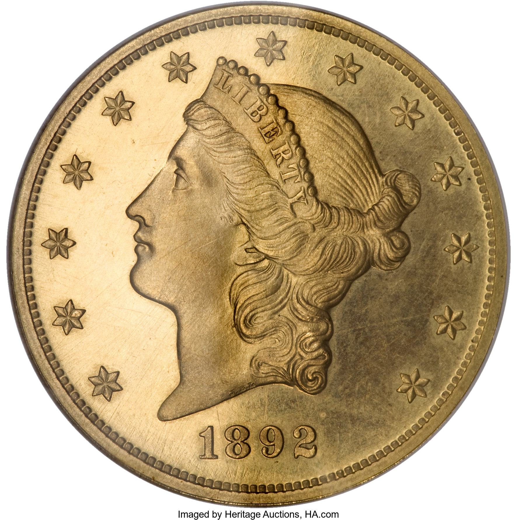 image for: 1892 $20 PR64 Cameo NGC....