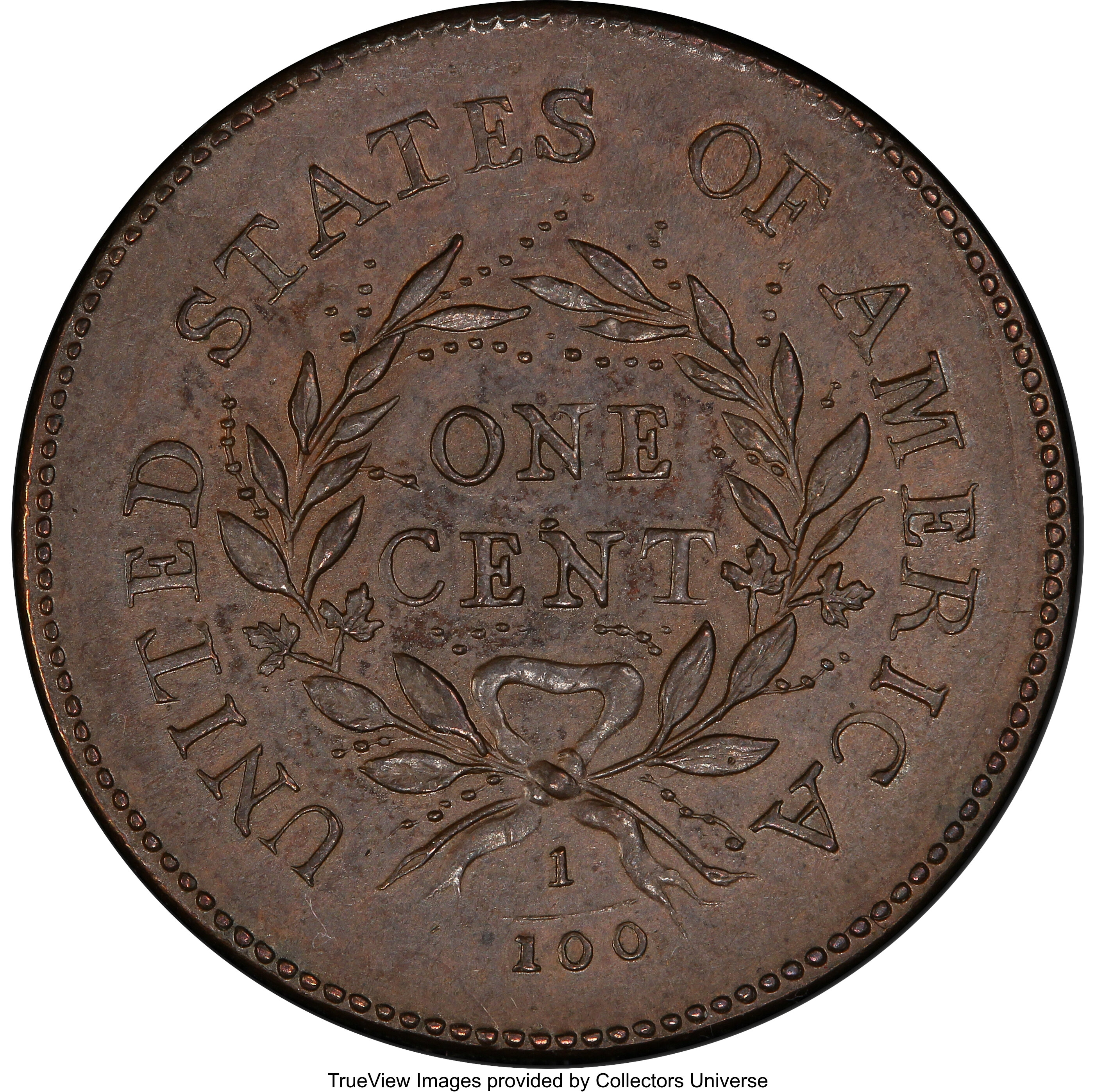 image for: 1793 1C Wreath, Lettered Edge, S-11b, B-16b, R.4, MS62 Brown PCGS. CAC....