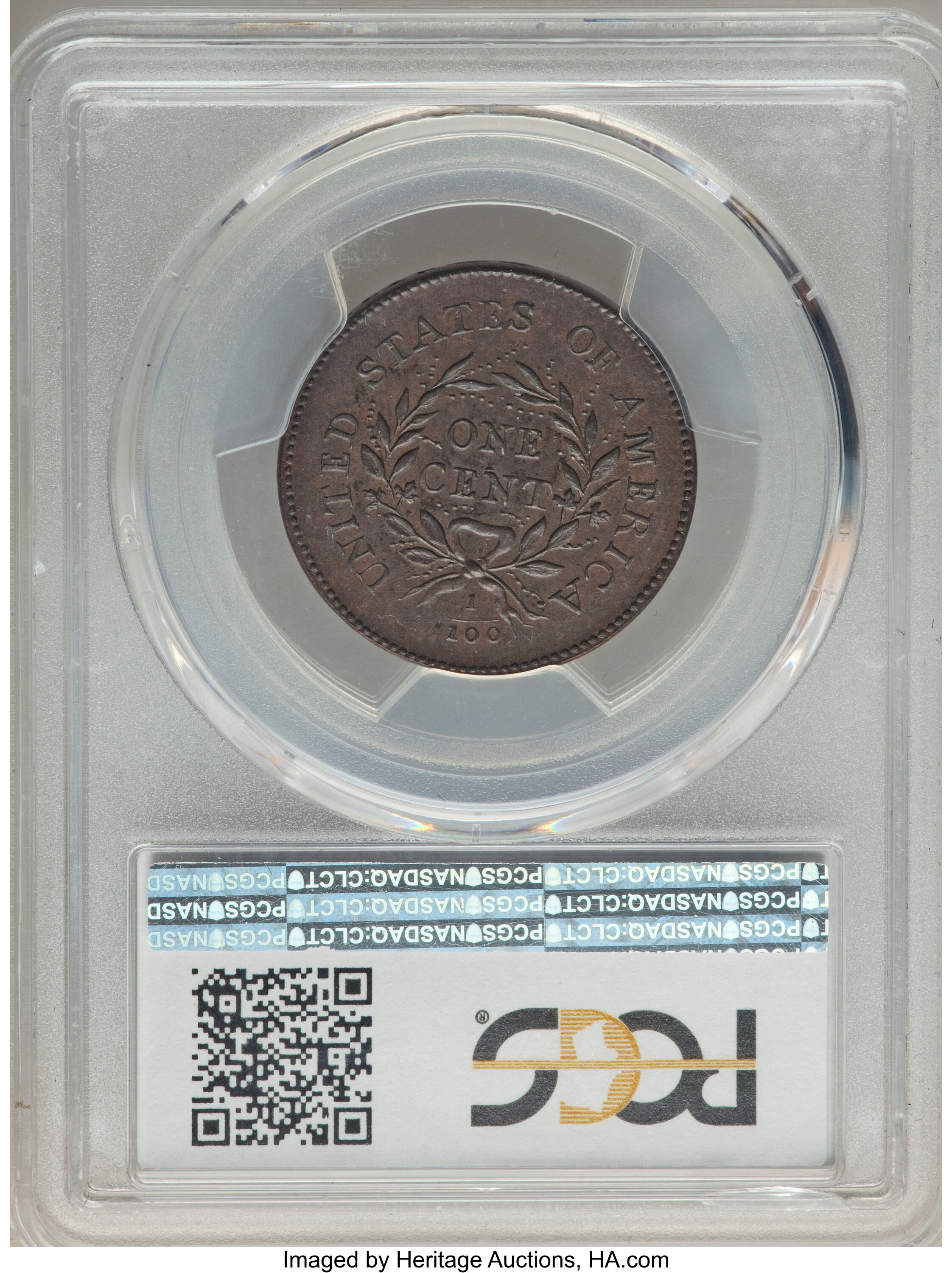 image for: 1793 1C Wreath, Lettered Edge, S-11b, B-16b, R.4, MS62 Brown PCGS. CAC....