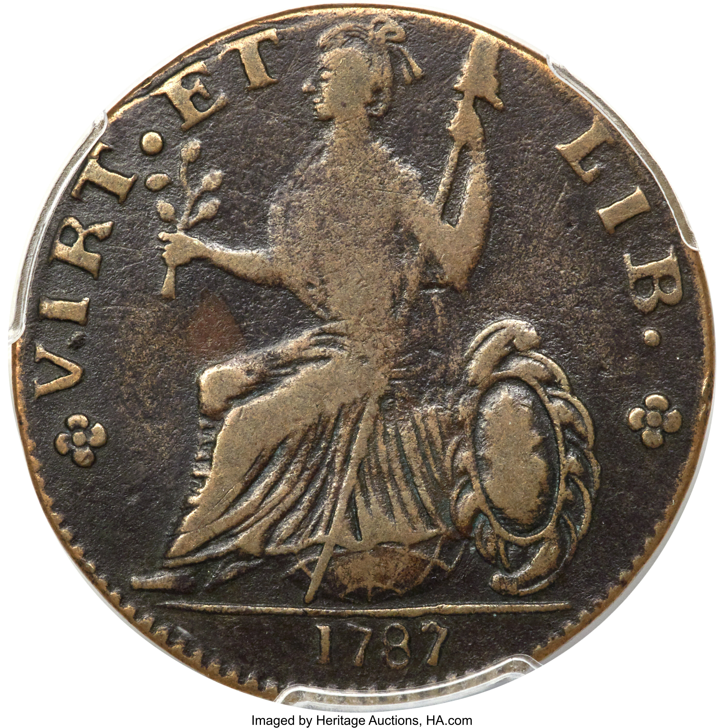 image for: 1787 Nova Eborac Copper, Large Head, VF30 PCGS. Breen-985, W-5750, R.6....