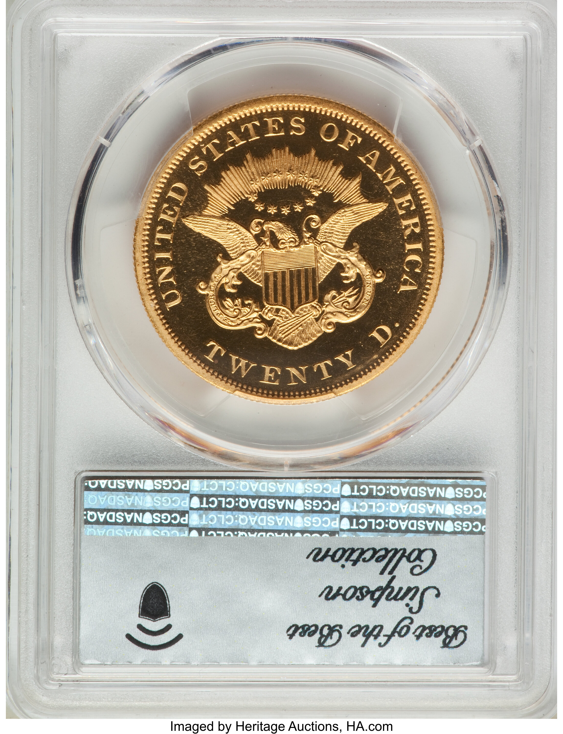 image for: 1861 $20 PR66 Deep Cameo PCGS. JD-1, High R.7....