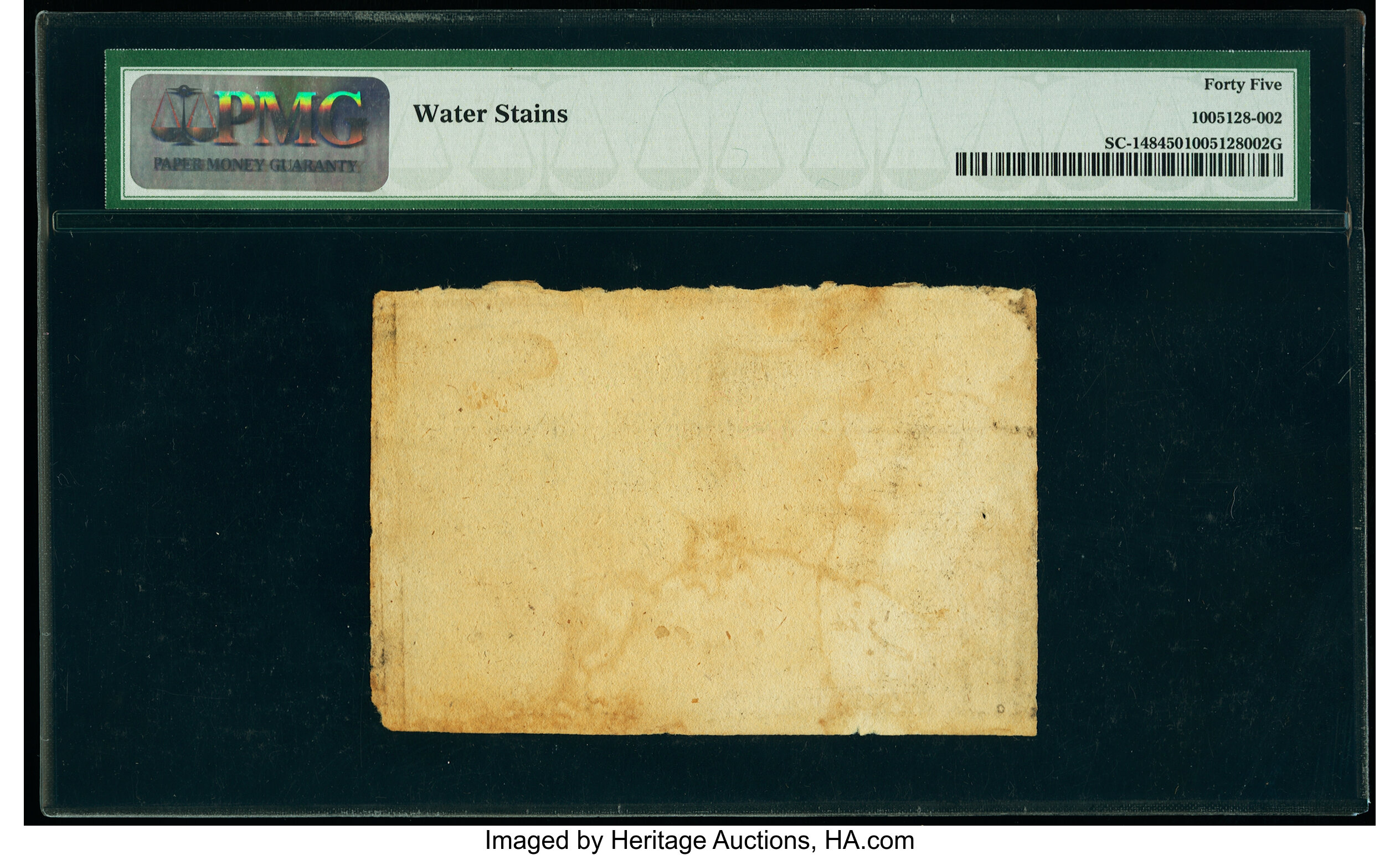 image for: South Carolina April 10, 1778 7s 6d PMG Choice Extremely Fine 45....