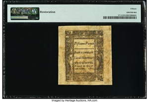 image for: Vermont February 1781 1s 3d PMG Choice Fine 15 Net....