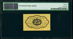image for: Fr. 1282 25¢ First Issue PMG Gem Uncirculated 66 EPQ. ...