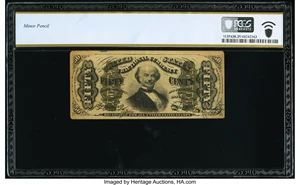 image for: Fr. 1332 Milton 3R50.19m 50¢ Third Issue Inverted Surcharge Spinner PCGS Banknote Choice VF 35....