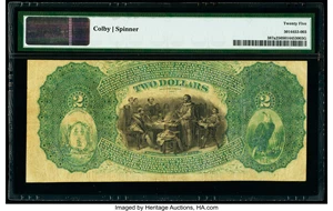 image for: Hartford, CT - $2 Original Fr. 387a The Hartford National Bank Ch. # 1338 PMG Very Fine 25....