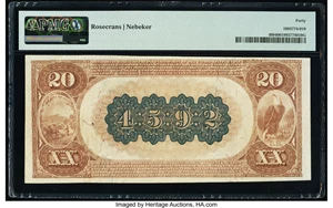 image for: Independence, KS - $20 1882 Brown Back Fr. 499 The Citizens National Bank Ch. # 4592 PMG Extremely Fine 40....