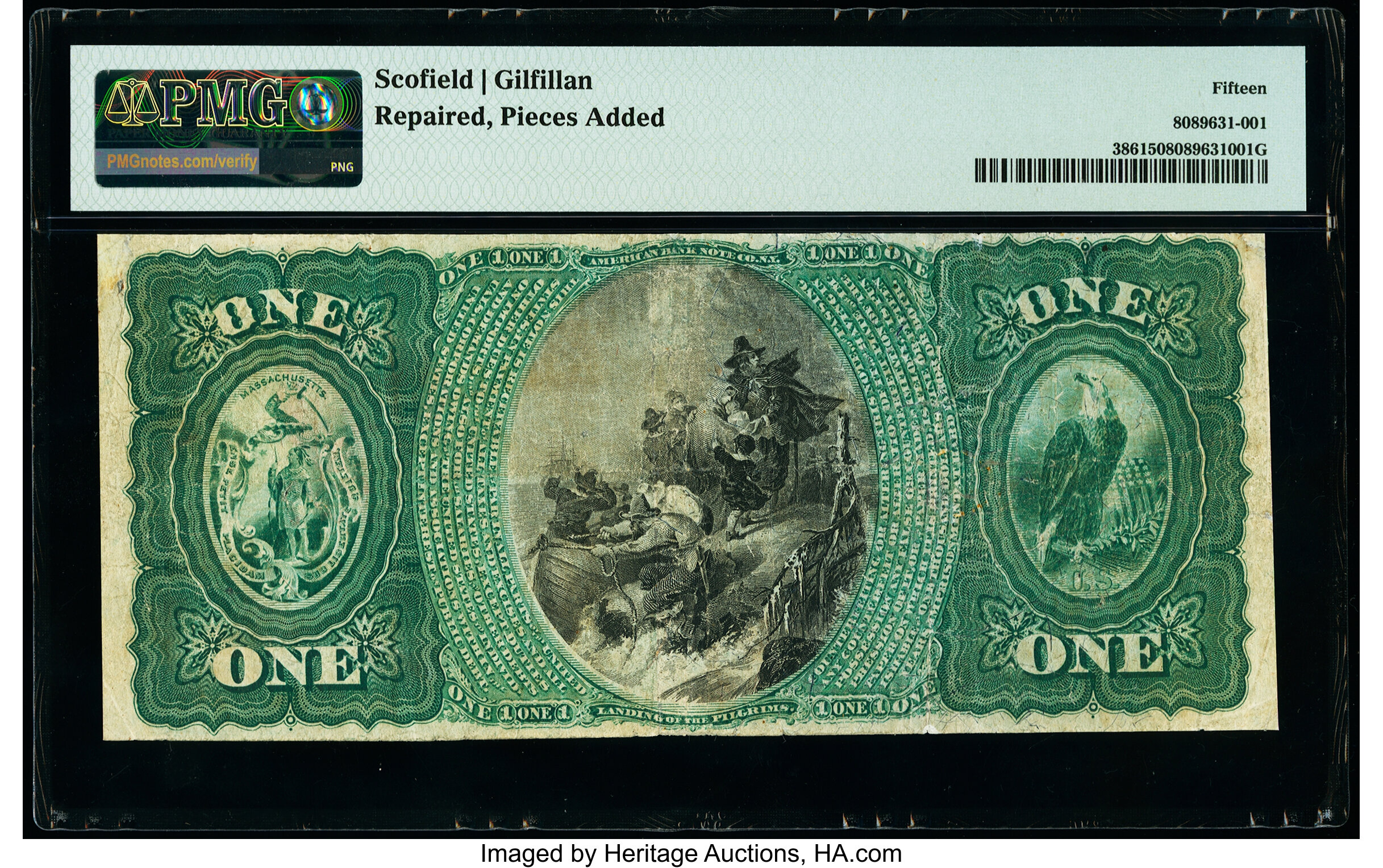 image for: Hyannis, MA - $1 1875 Fr. 386 The First National Bank Ch. # 1107 PMG Choice Fine 15....