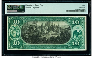 image for: New York, NY - $10 1875 Fr. 417 The Tradesmen's National Bank Ch. # 905 PMG Extremely Fine 40....