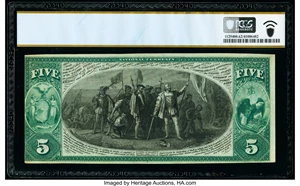 image for: New York, NY - $5 1875 Fr. 403 The Chase National Bank Ch. # 2370 PCGS Banknote Uncirculated 62 PPQ....