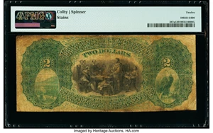 image for: Pomeroy, OH - $2 Original Fr. 387a The First National Bank Ch. # 132 PMG Fine 12....