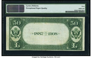 image for: Youngstown, OH - $50 1882 Date Back Fr. 563 The Commercial National Bank Ch. # (M)2482 PMG Very Fine 30 EPQ....