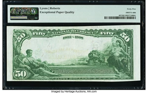 image for: Brookville, PA - $50 1902 Date Back Fr. 667 The National Bank of Brookville Ch. # 3051 PMG Choice Extremely Fine 45 EPQ....