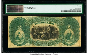 image for: Pittsburgh, PA - $2 Original Fr. 387a The Allegheny National Bank Ch. # 722 PMG Very Fine 20....