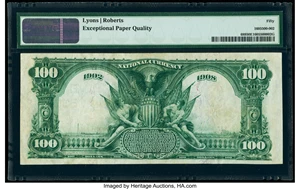 image for: Pittsburgh, PA - $100 1902 Date Back Fr. 689 The Mellon National Bank Ch. # (E)6301 PMG About Uncirculated 50 EPQ....