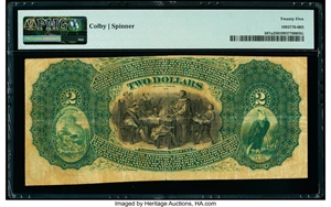 image for: Rutland, VT - $2 Original Fr. 387a The National Bank of Rutland Ch. # 1450 PMG Very Fine 25....