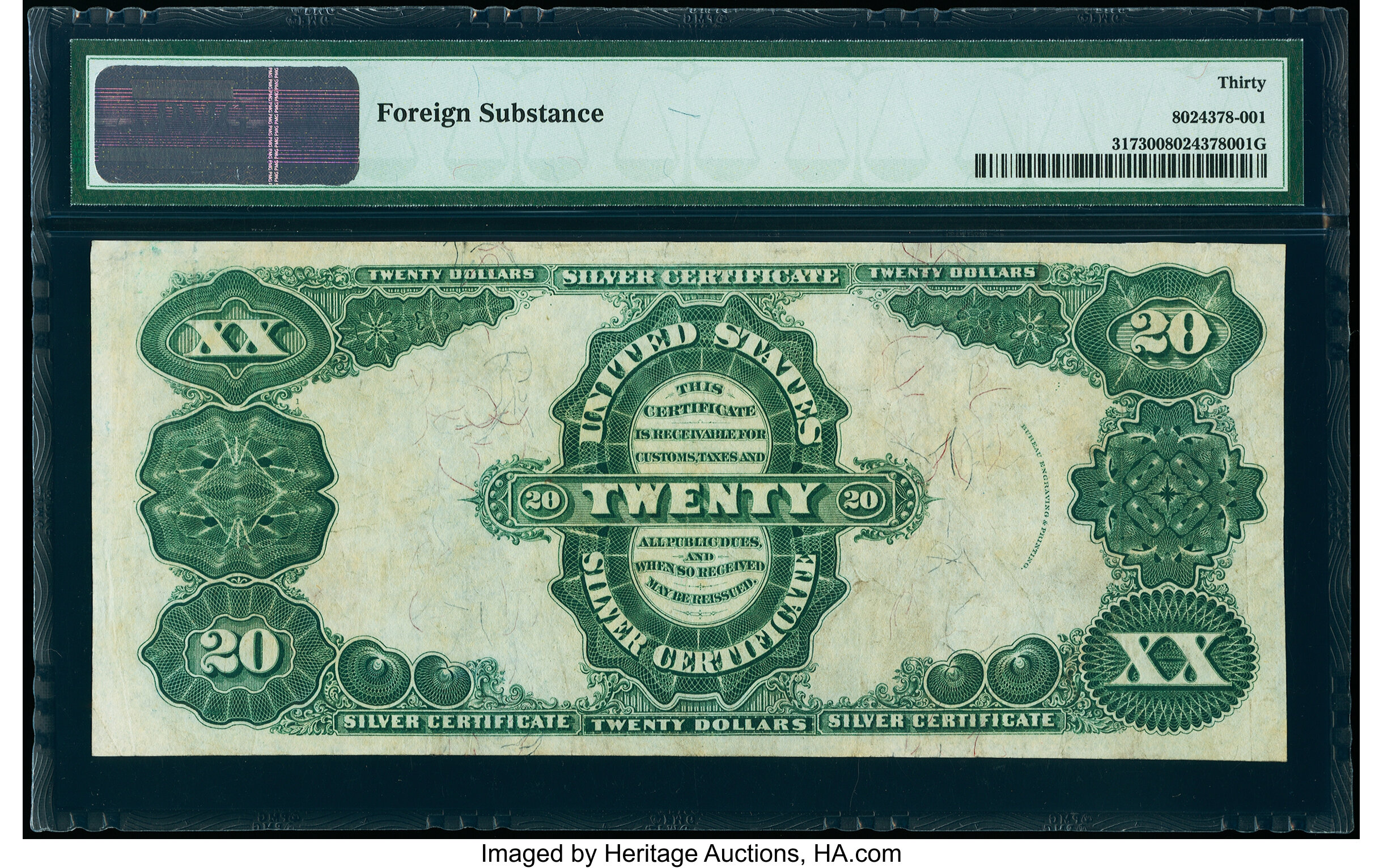 image for: Fr. 317 $20 1891 Silver Certificate PMG Very Fine 30....