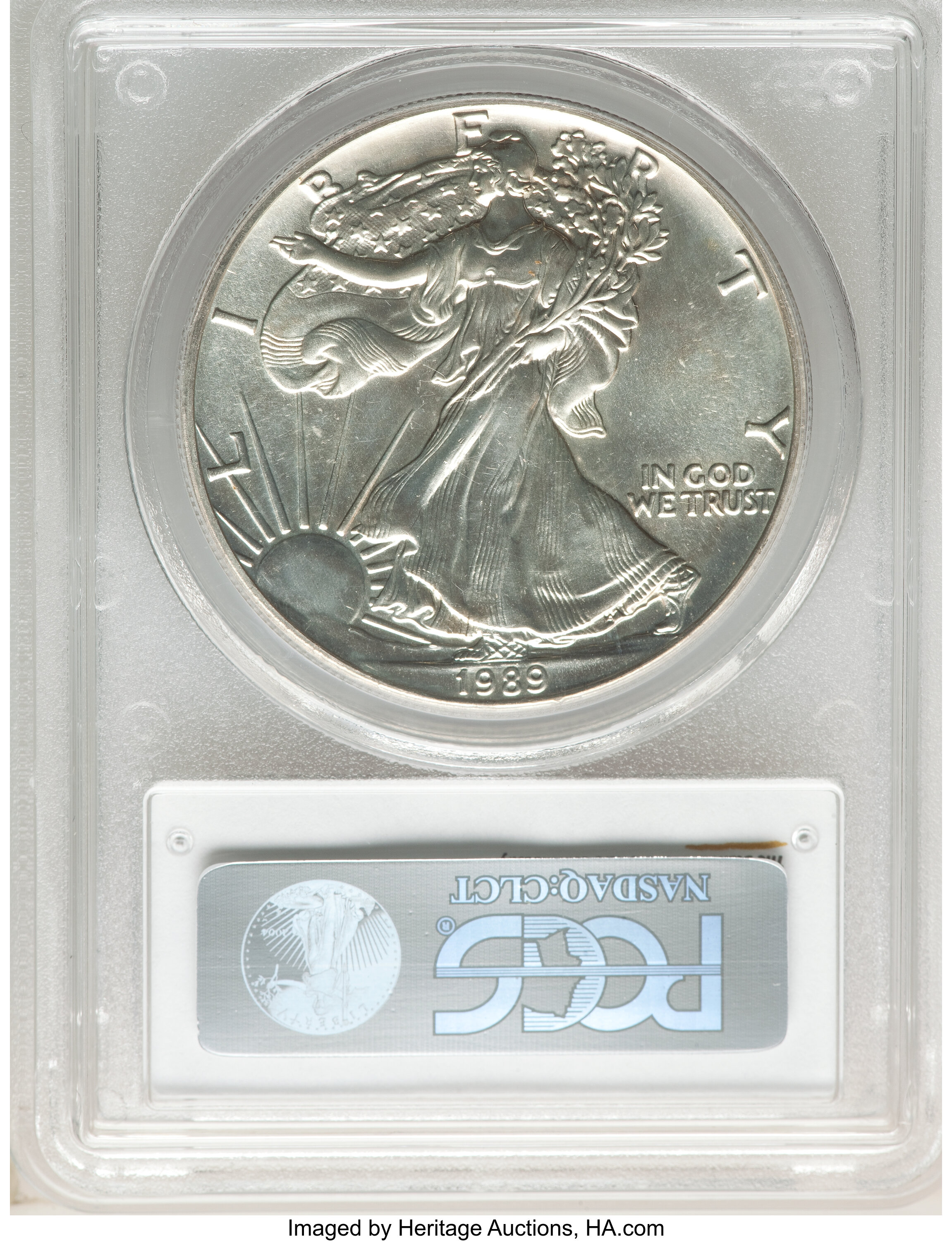 1989 $1  Silver Eagle MS63 thumbnail 4