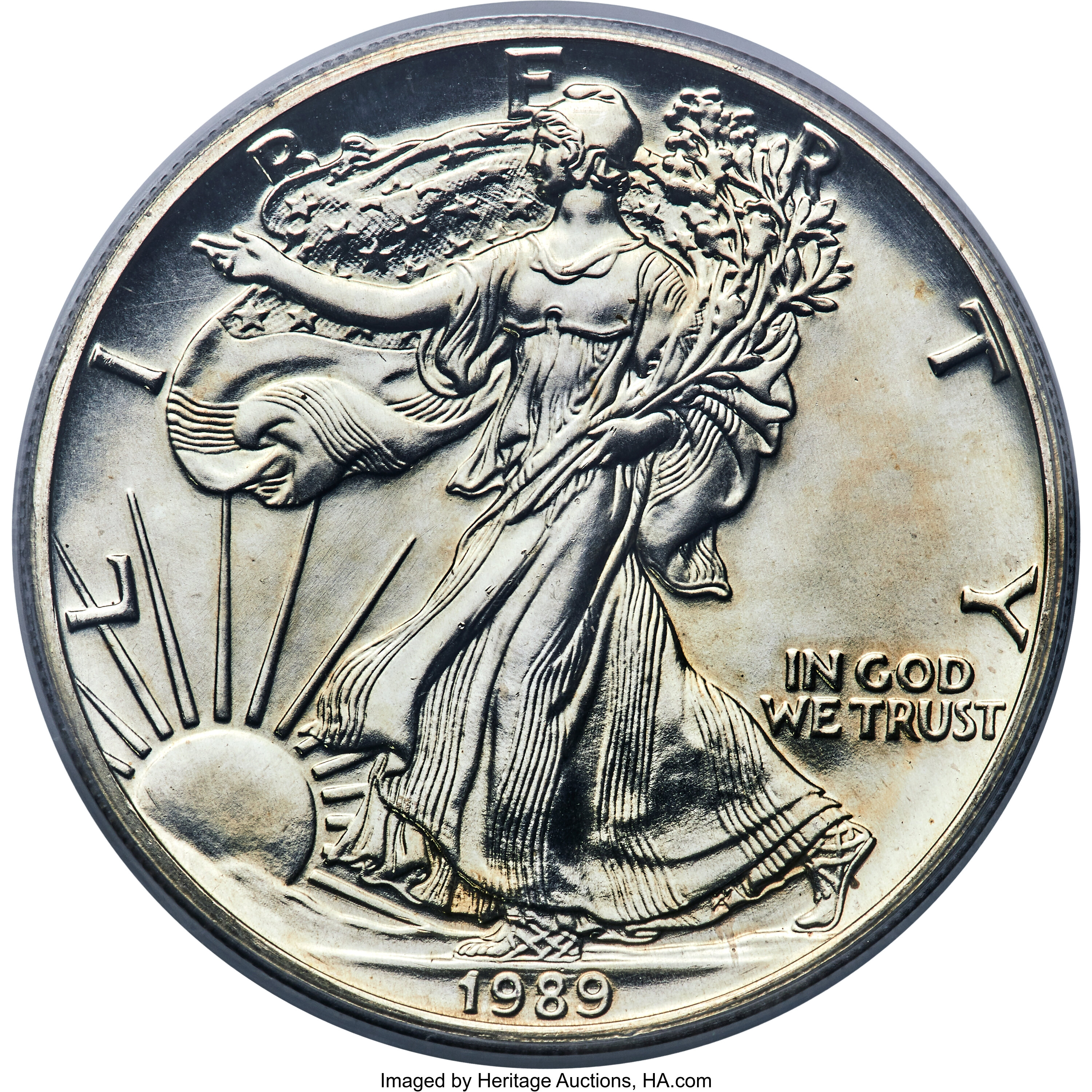 1989 $1  Silver Eagle MS63 thumbnail 5