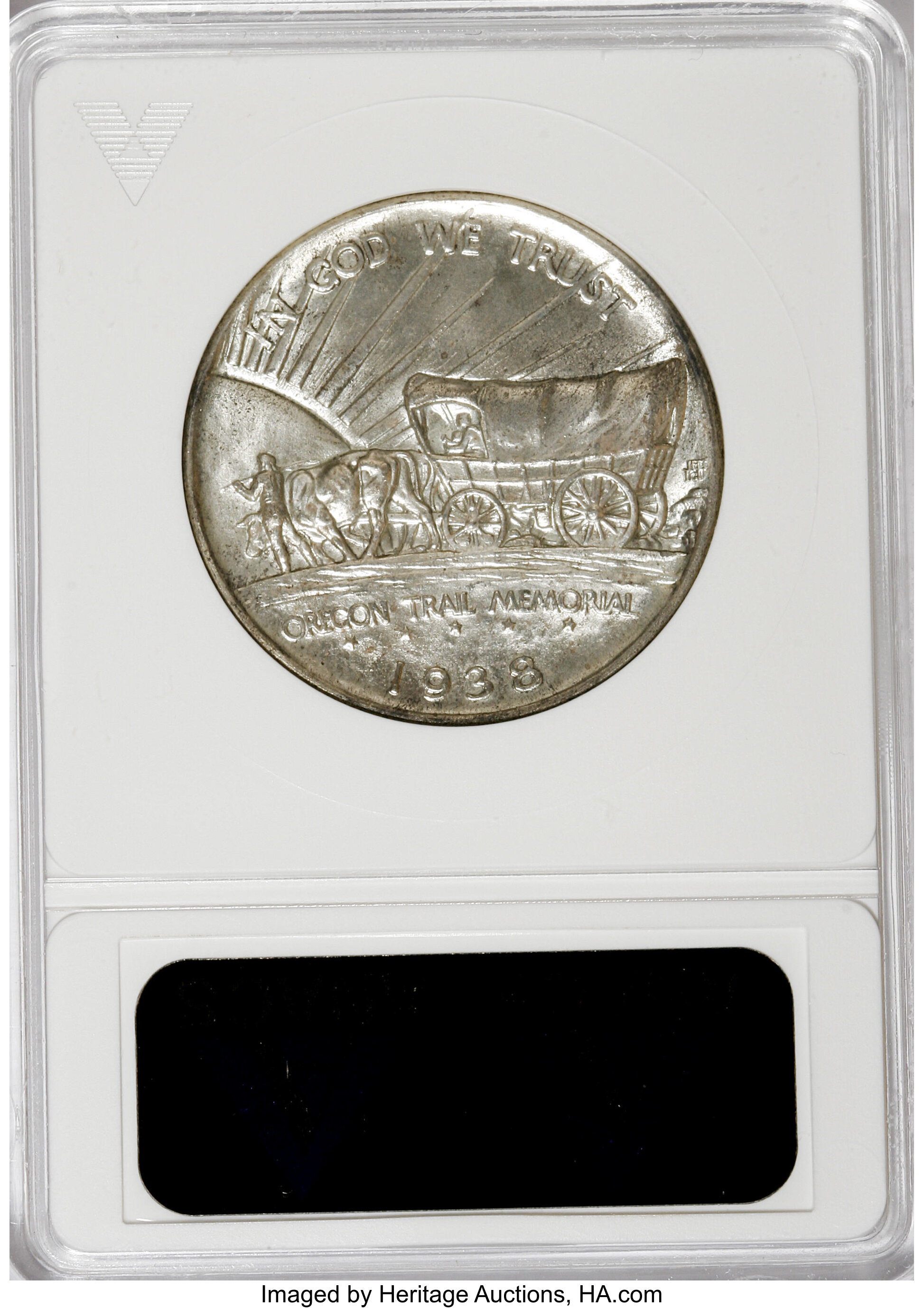 1938-D 50c Oregon Trail AU58 thumbnail 4