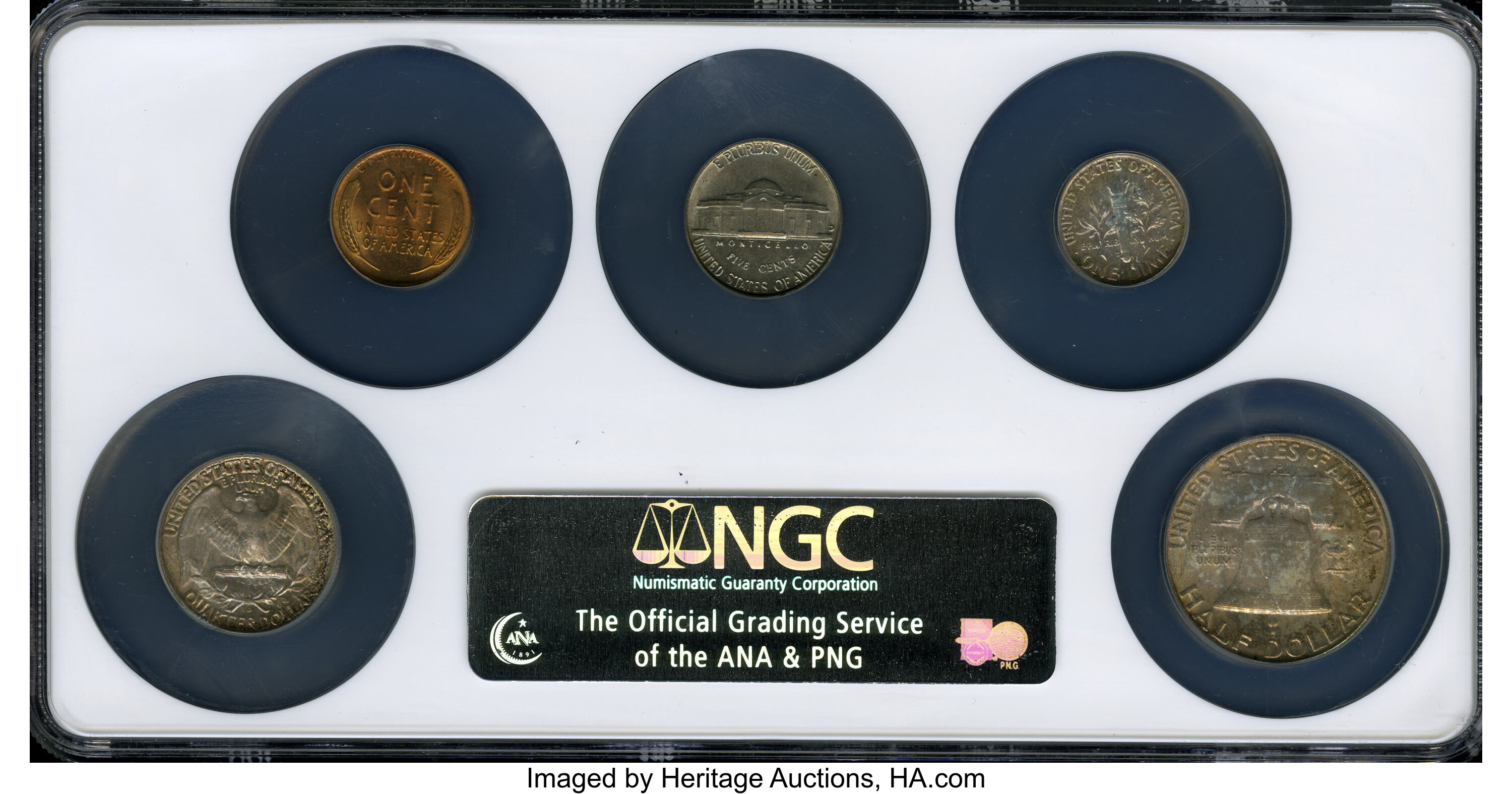 1954-D 1c MS RD MS63 RD CAC thumbnail 2