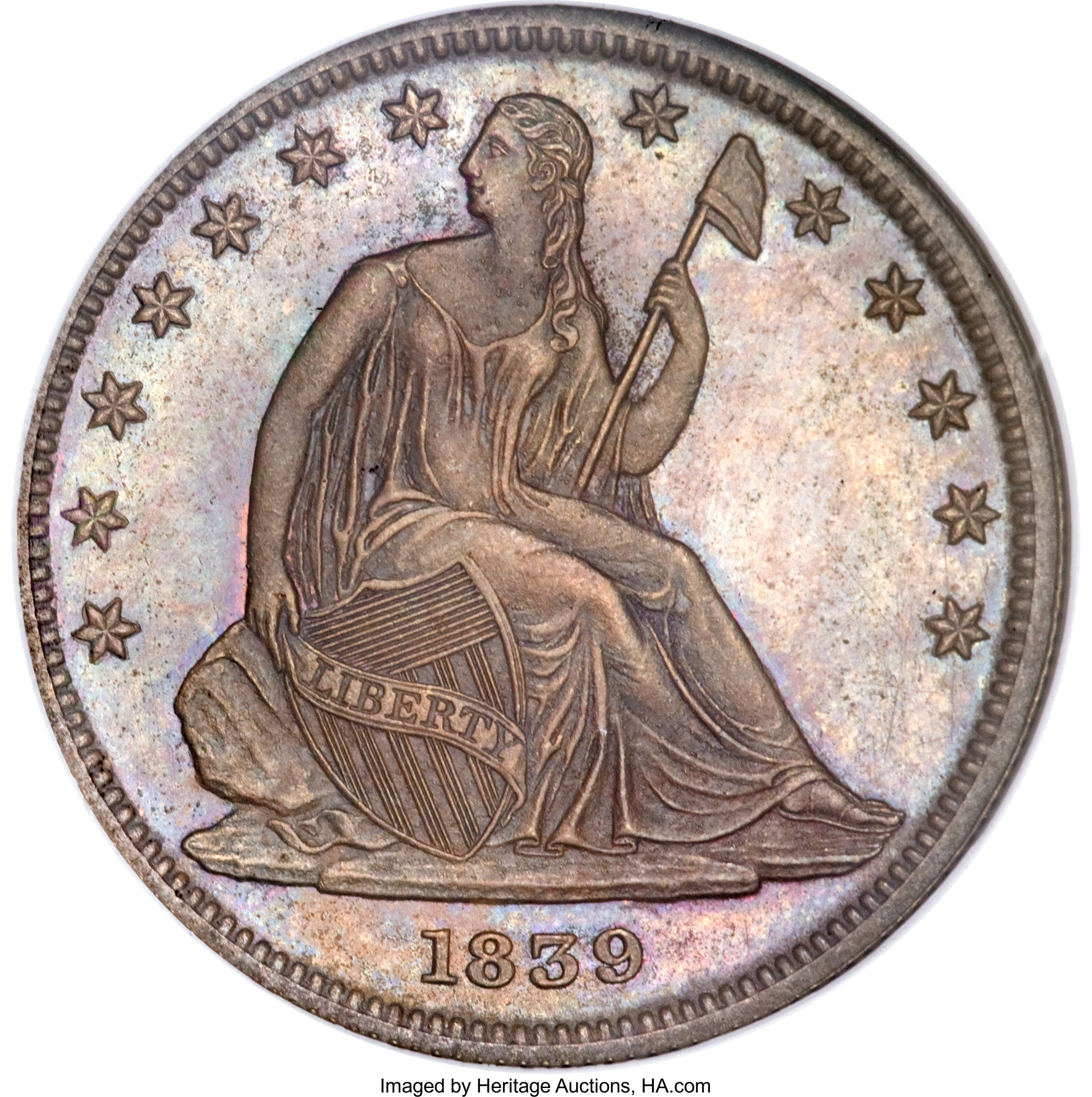 1839 P50c Restrike, Copper, J-103 PR BN
