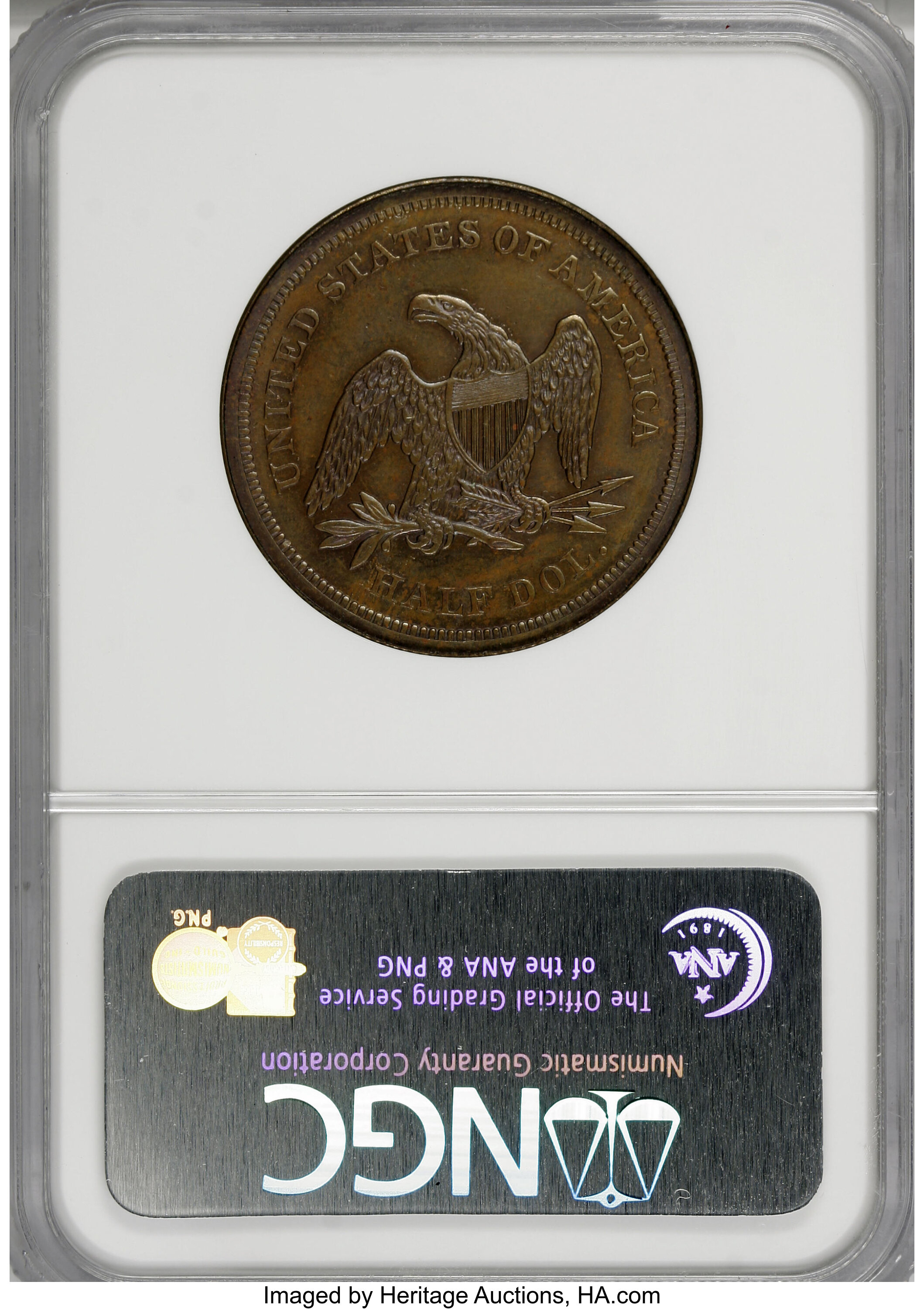 image for: 1839 P50C Half Dollar, Judd-103 Restrike, Pollock-115, R.8, PR66 Brown NGC....