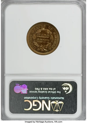 image for: 1856 E1/2C Half Cent, Judd-177, Pollock-205, R.5, PR64 NGC....