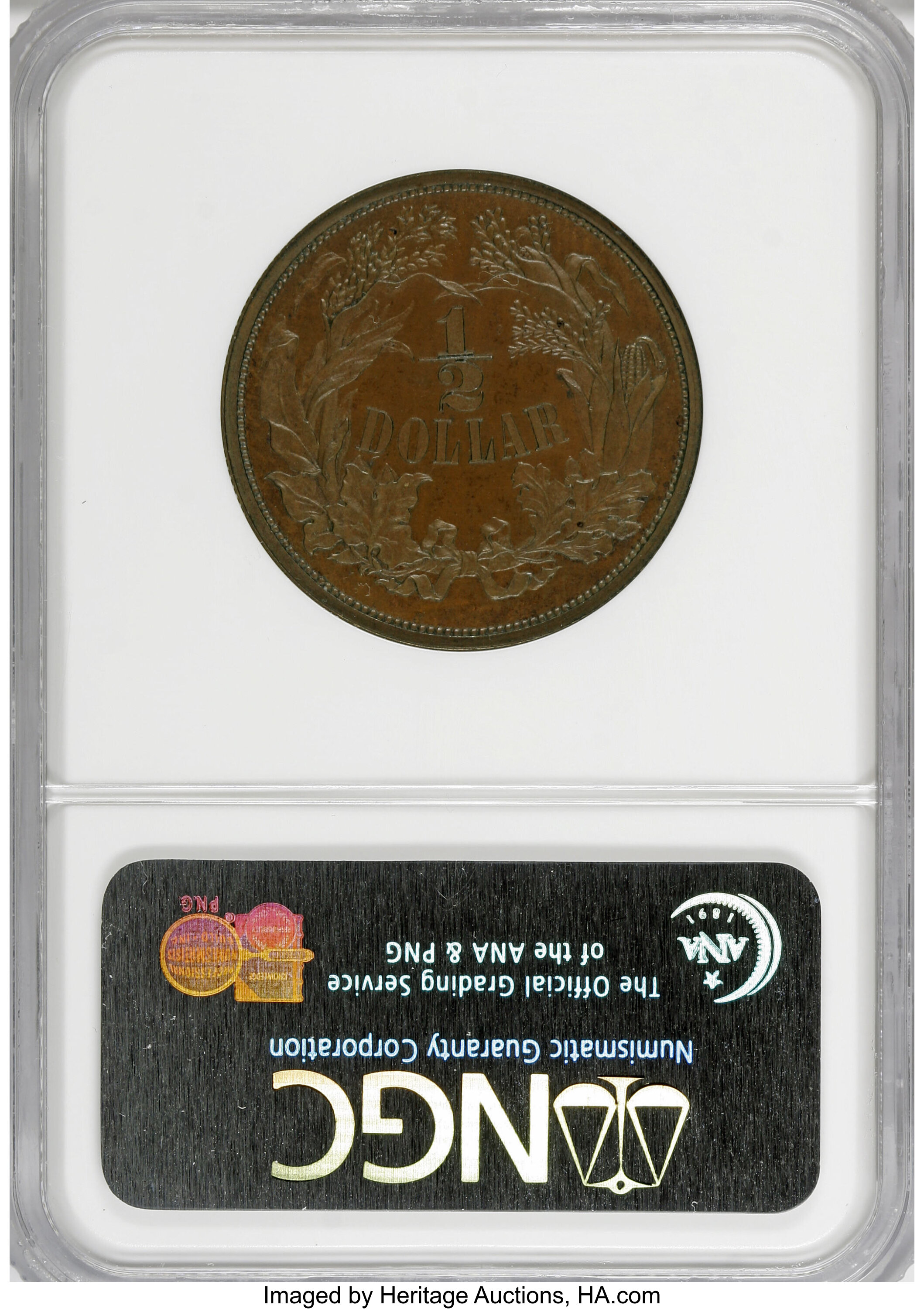 image for: 1859 P50C Half Dollar, Judd-240, Pollock-296, R.5, PR65 Brown NGC....