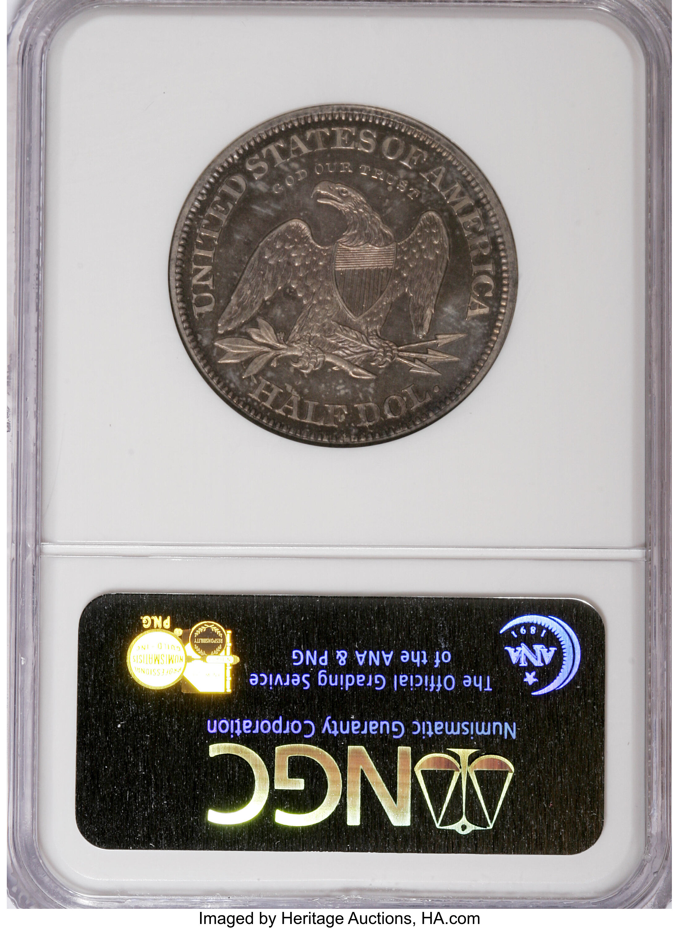 image for: 1861 P50C Half Dollar, Judd-279, Pollock-330, Low R.7 as Proof, MS65 NGC....