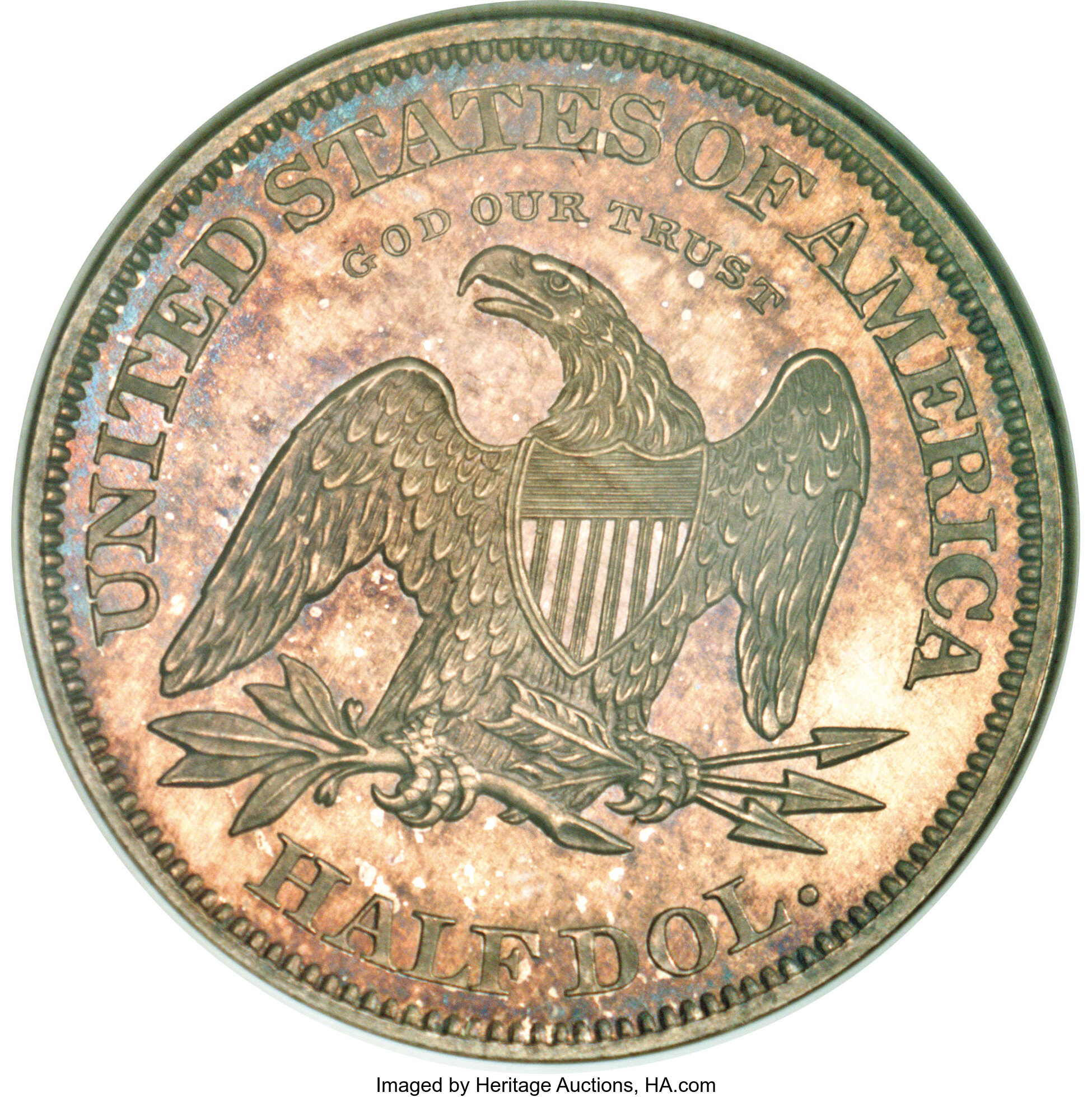 image for: 1861 P50C Half Dollar, Judd-279, Pollock-330, Low R.7 as Proof, MS65 NGC....