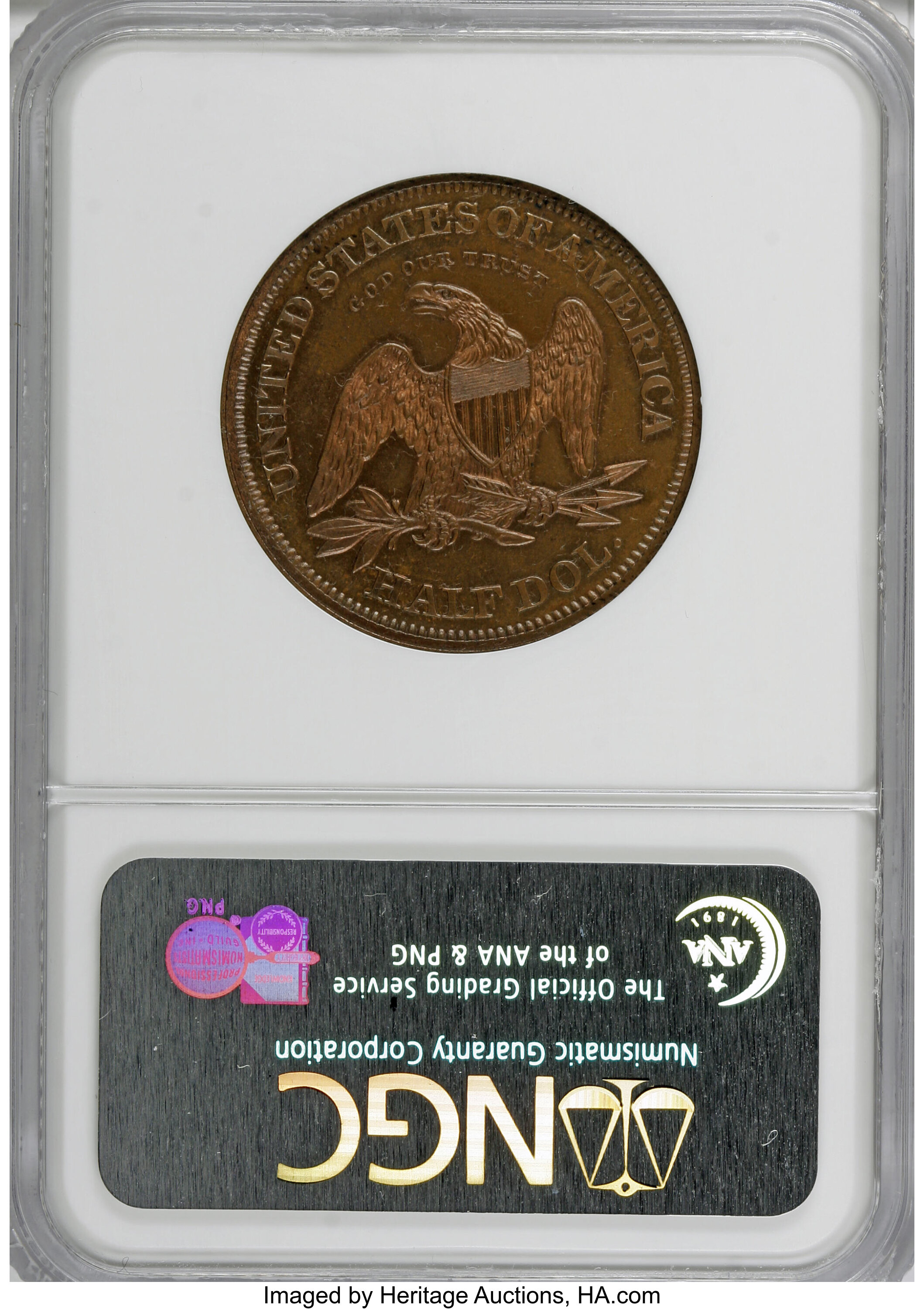 image for: 1861 P50C Half Dollar, Judd-280, Pollock-331, Low R.7, PR66 Brown NGC....
