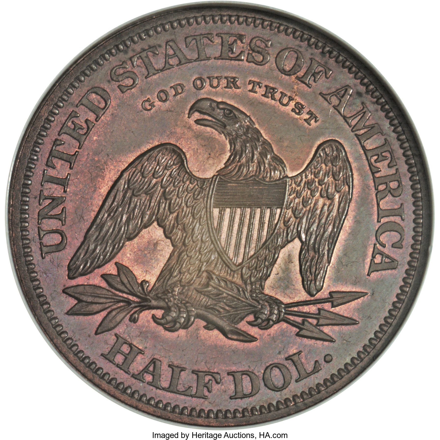 image for: 1861 P50C Half Dollar, Judd-280, Pollock-331, Low R.7, PR66 Brown NGC....