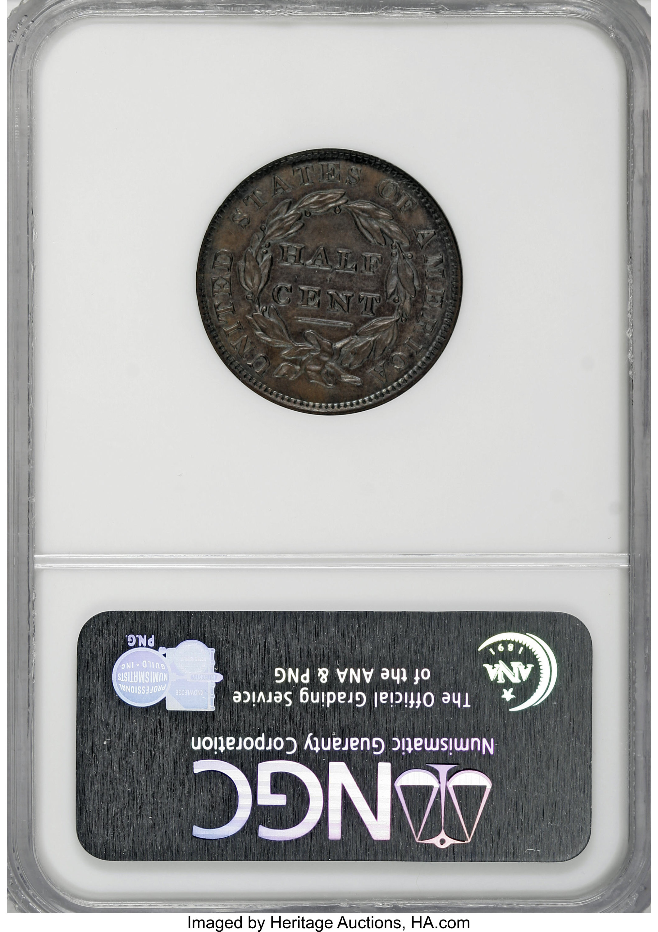 1836 1/2c Original PR BN PR64 BN CAC thumbnail 21