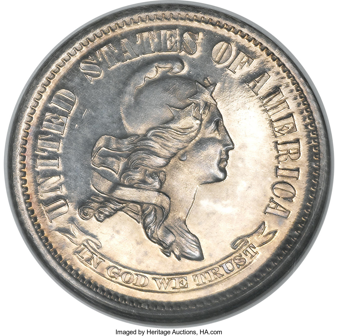image for: 1870 10C Standard Silver Ten Cents, Judd-855, Pollock-935, High R.6, PR64 NGC....