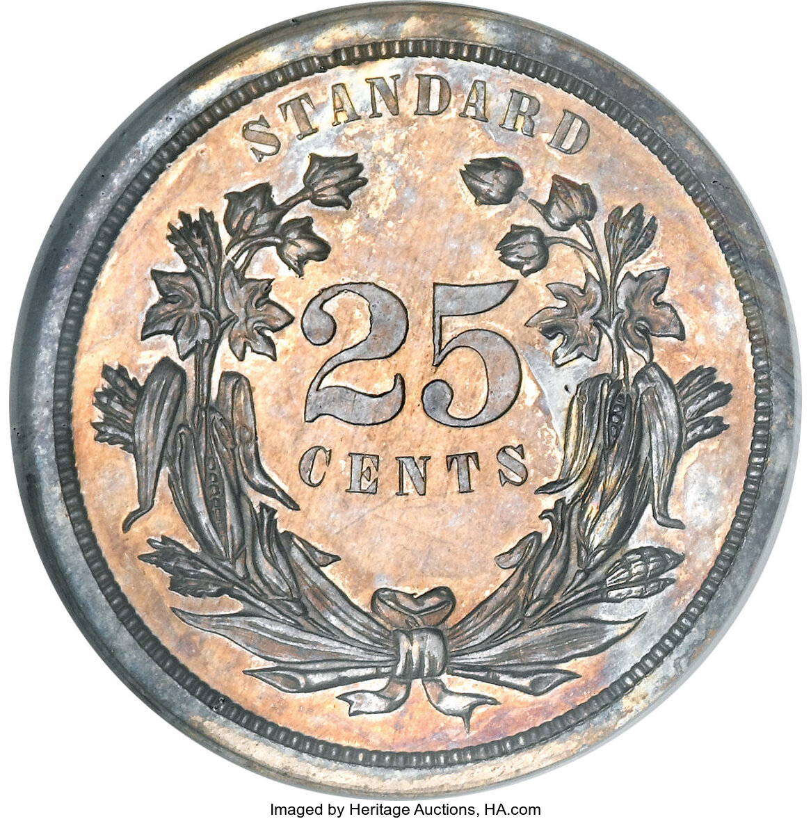 image for: 1870 25C Standard Silver Quarter Dollar, Judd-877, Pollock-974, Low R.7, PR63 NGC....