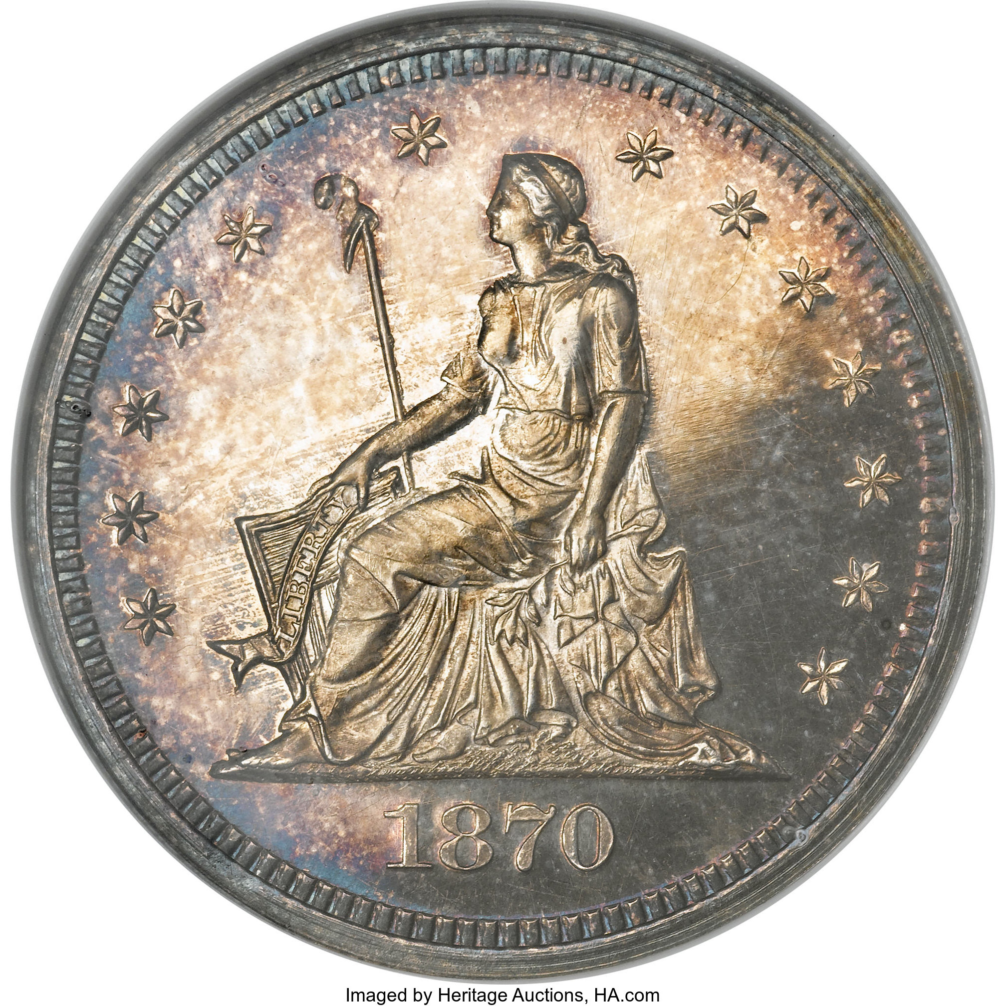 image for: 1870 25C Quarter Dollar, Judd-883, Pollock-981, Low R.7, PR66 Cameo NGC....