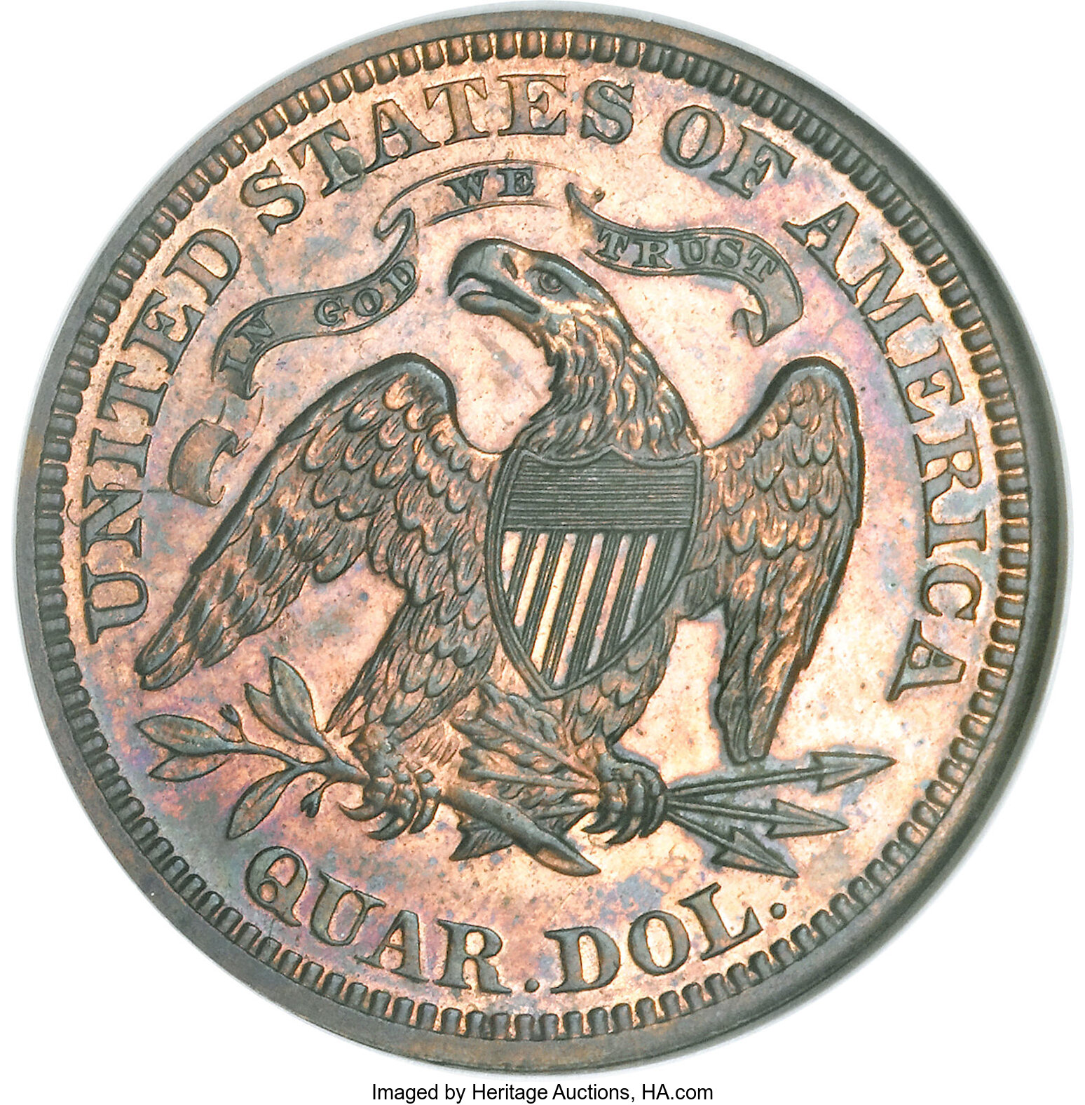 image for: 1870 25C Quarter Dollar, Judd-885, Pollock-983, Low R.7, PR63 Brown NGC....
