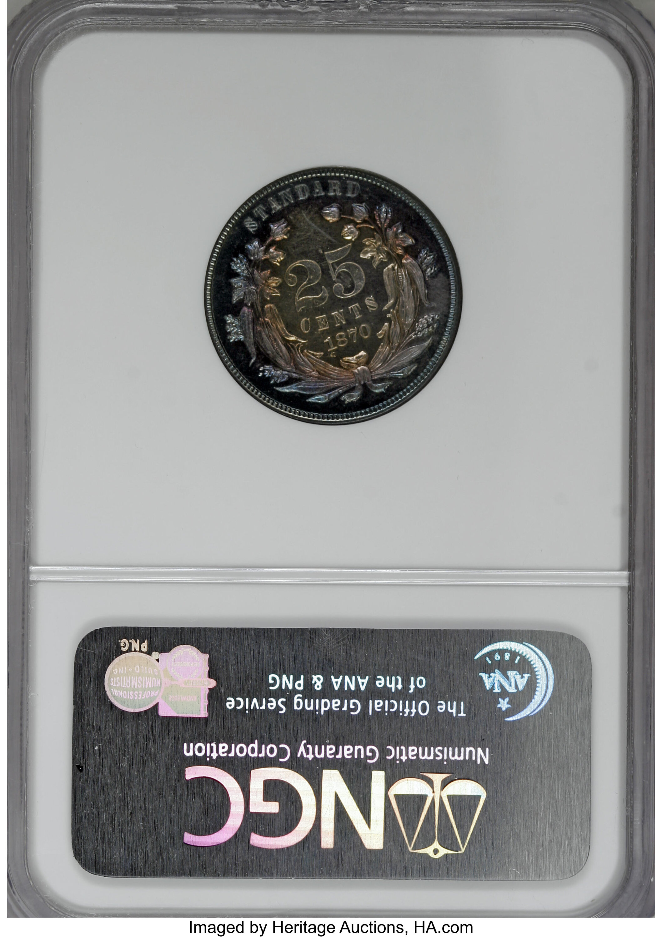 image for: 1870 25C Standard Silver Quarter Dollar, Judd-895, Pollock-1002, Low R.7, PR64  ★  NGC....
